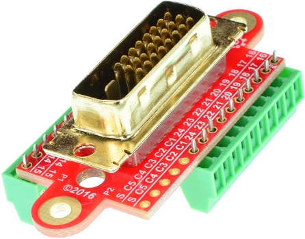 DVI-D Dual Link Male vertical connector Breakout Board Breakout Board